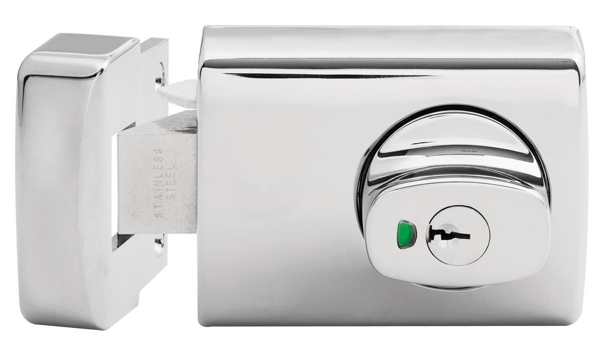 Lockwood 001 Double Cylinder Deadlatch with Knob Satin Chrome Pearl - Double Bay Hardware