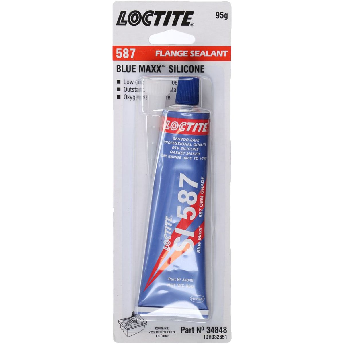 LOCTITE 587 Flange Sealant BLUE MAXX Silicone 95g 332651 - Double Bay Hardware