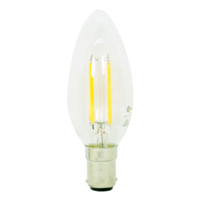 Lusion Candle Filament LED Light Bulb B15 240V 4W W/W 20243