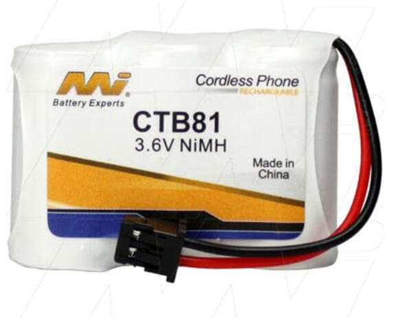 MI CTB81 3.6V NiMH Cordless Phone Battery KX-A36A,P-P301/PT,BP-T16,TRB-6500 - Double Bay Hardware