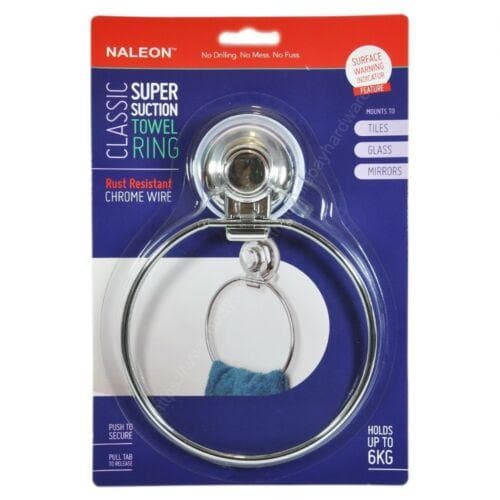 NALEON Classic Super Suction Towel Ring Hold Up To 6KG SWTR - Double Bay Hardware