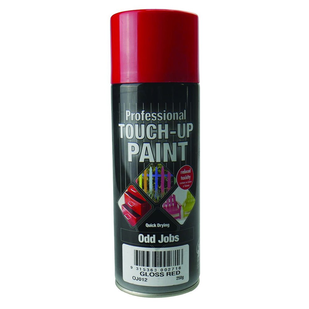 Odd Jobs Gloss Red Enamel Spray Paint 250gm OJ012 - Double Bay Hardware