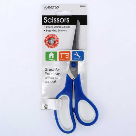 OFFICE CENTRAL Stainless Steel Scissors 20cm 208654 - Double Bay Hardware