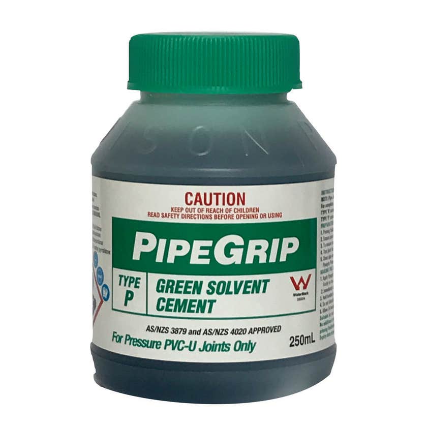 Pipegrip Type P Green Solvent Cement 250ml AATH7860C - Double Bay Hardware