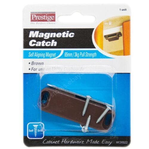 Prestige Self Aligning Magnetic Catch Brown 65mm/3Kg Pull Strength WCD0022 - Double Bay Hardware