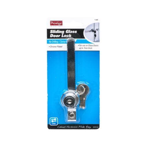 Prestige Sliding Glass Door Lock Chrome Plated WDP0106