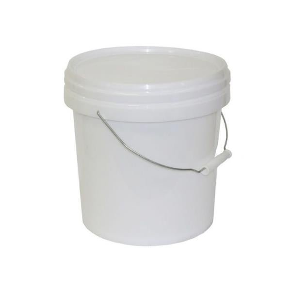QUEEN Plastic White Bucket With Lid 1L 180-10-00101 - Double Bay Hardware