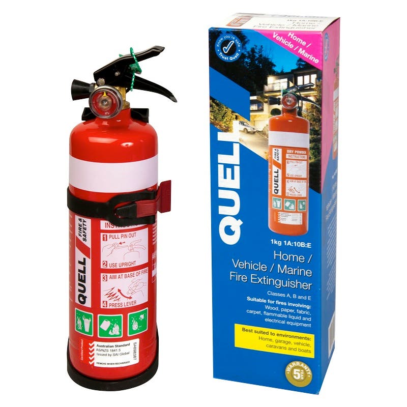 Quell 1kg Auto/ Home/ Marine Fire Extinguisher 127415 - Double Bay Hardware