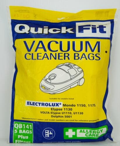 QuickFit Vacuum Cleaner Bags For Electrolux 5 Bags Included Plus Filter QB141 - Double Bay Hardware