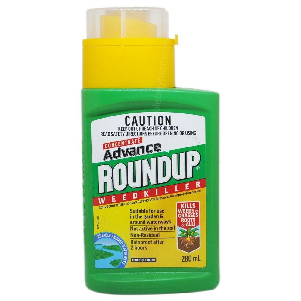 ROUNDUP 280ml Advance Liquid Concentrate Weed Killer Covers area up to 280m2 - Double Bay Hardware