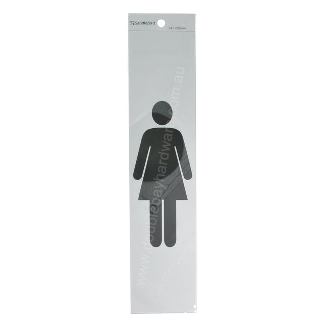 Sandleford Self Adhesive Sign "Female Symbol" 245x58mm SIG40