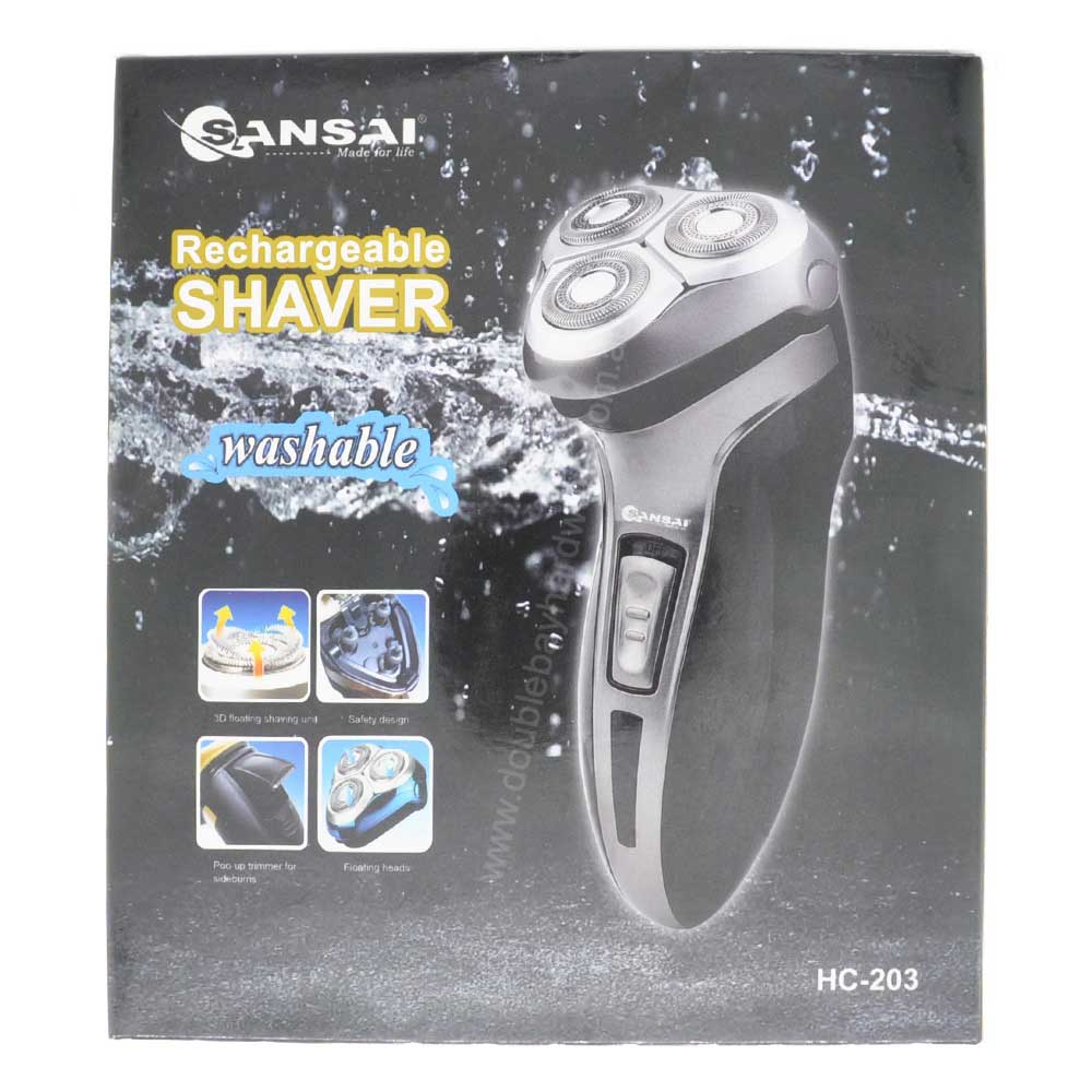 SANSAI Rechargeable Shaver Washable HC-203 - Double Bay Hardware