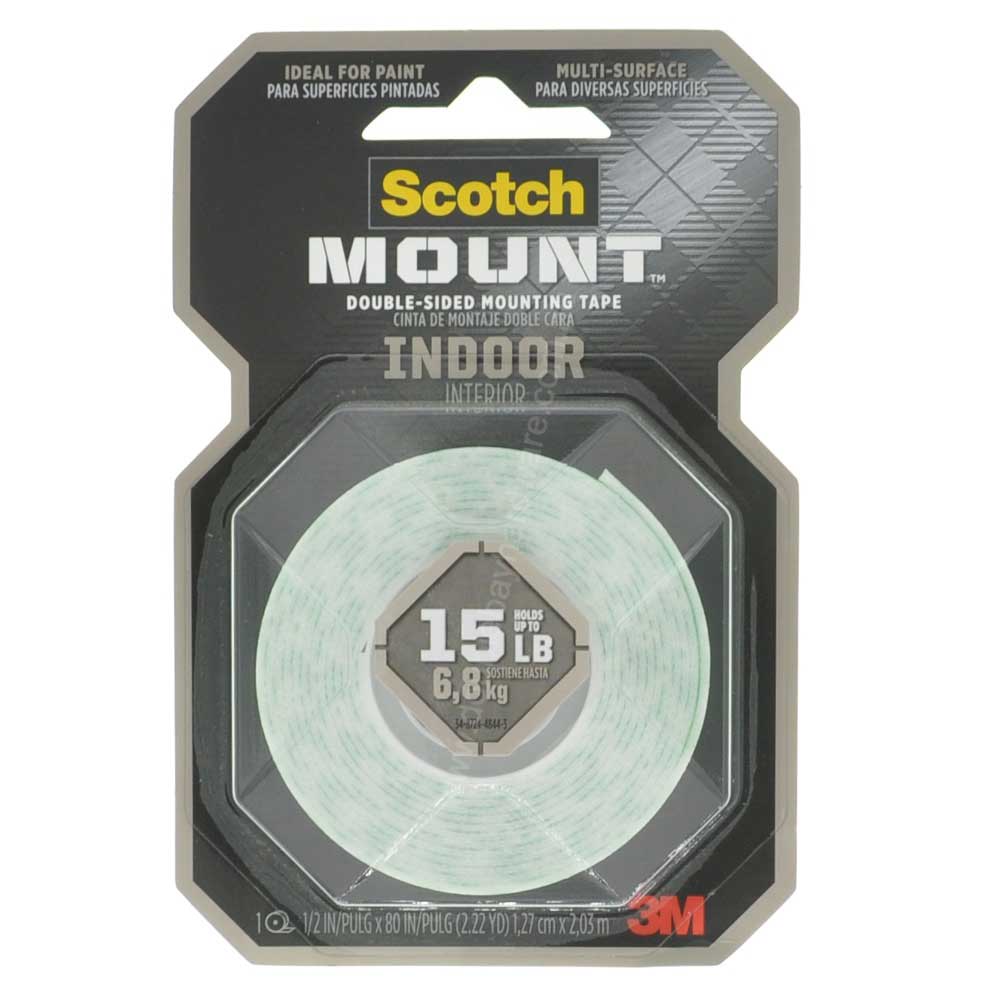 Scotch Indoor Mounting Tape 1.27cm X 1.9m Holds 4Kg 70005036184 - Double Bay Hardware