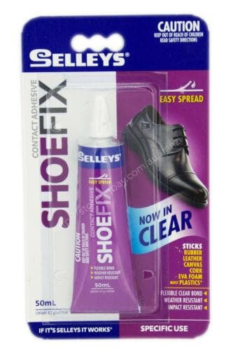 SELLEYS Contact Adhesive SHOEFIX 50ml Stick Rubber,Leather,Canvas,Cork SG 50M - Double Bay Hardware