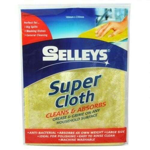 SELLEYS Super Cloth Cleans & Absorbs Grease & Grime 180x230mm CE - Double Bay Hardware