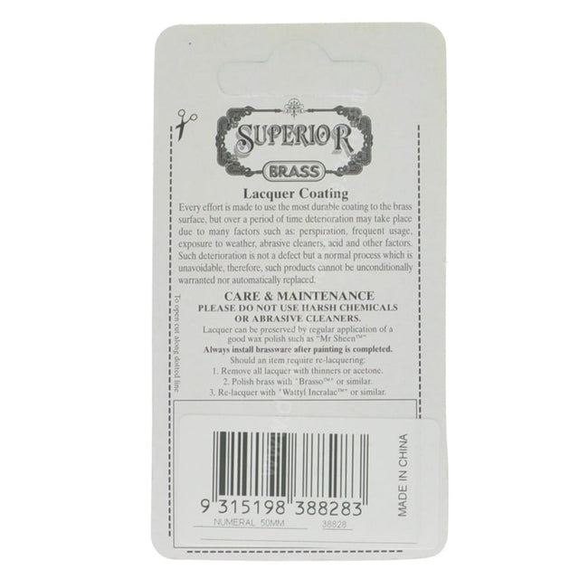 Superior Brass 50mm Stainless Steel House Number