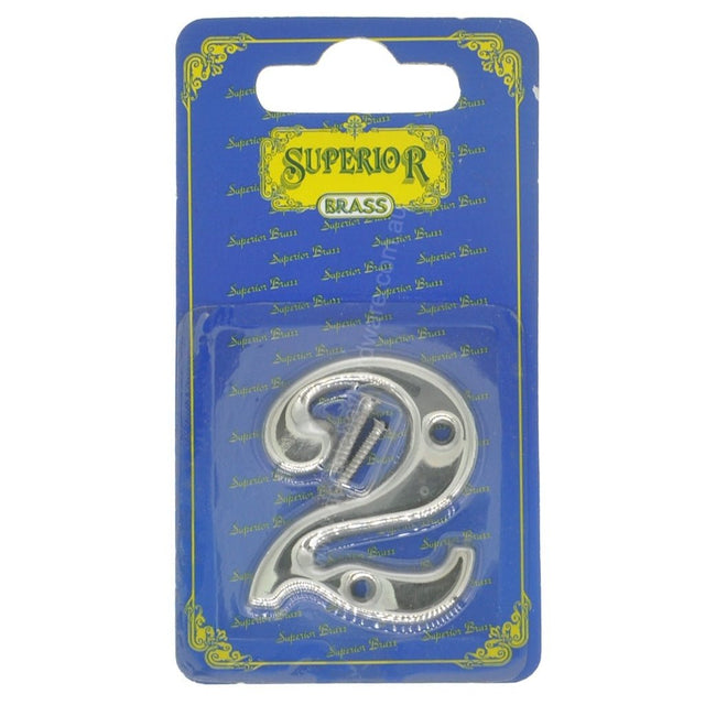 Superior Brass 50mm Stainless Steel House Number