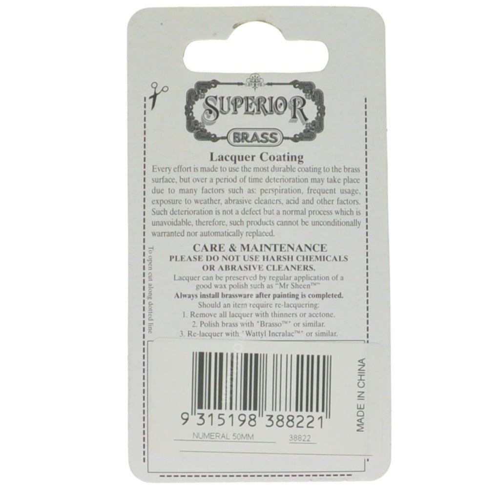 Superior Brass 50mm Stainless Steel House Number