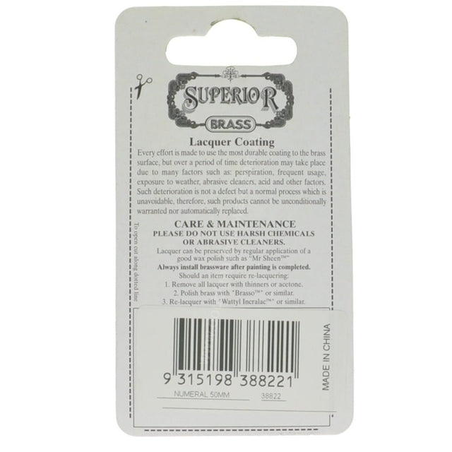 Superior Brass 50mm Stainless Steel House Number