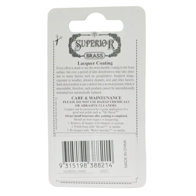 Superior Brass 50mm Stainless Steel House Number