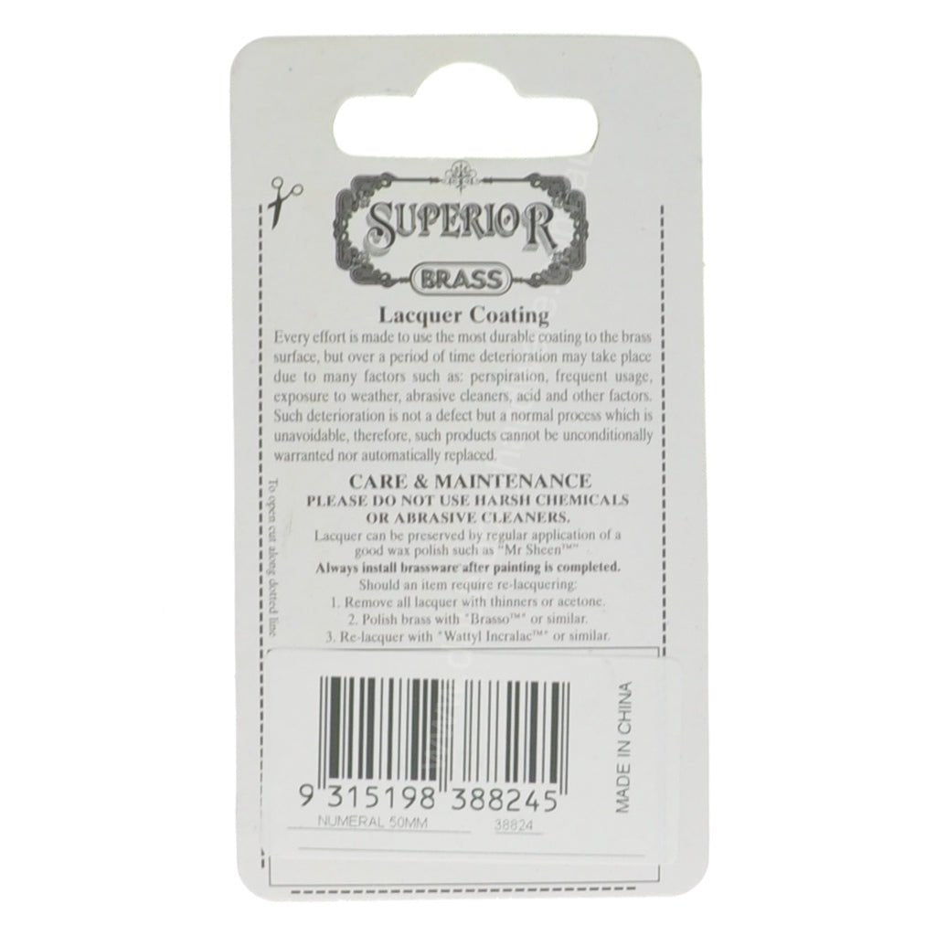 Superior Brass 50mm Stainless Steel House Number