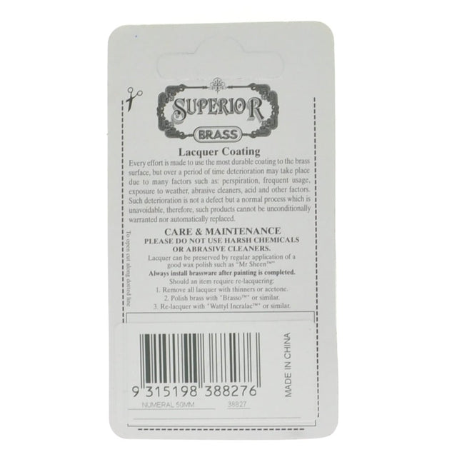 Superior Brass 50mm Stainless Steel House Number