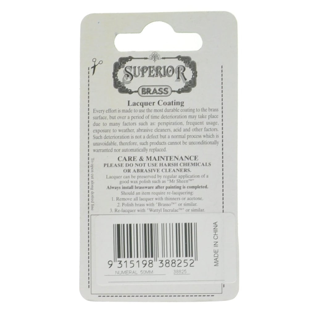 Superior Brass 50mm Stainless Steel House Number