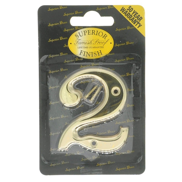 Superior Brass 75mm Brass House Number