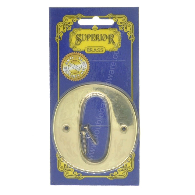 Superior Brass 75mm Brass House Number