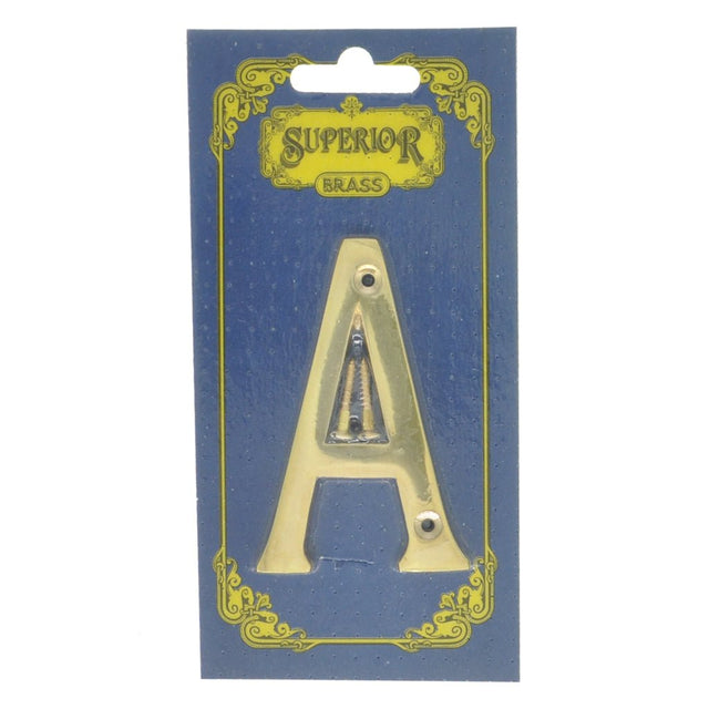 Superior Brass Alphabet Sign Letter A 75mm 3064A