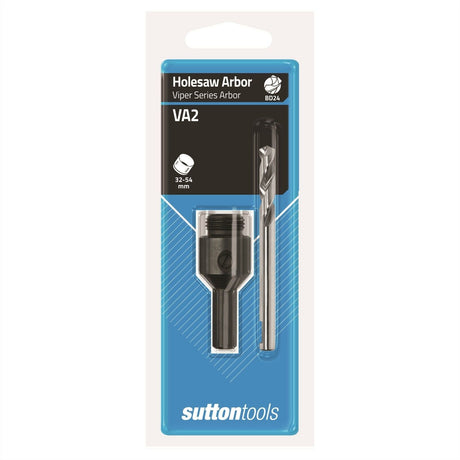 suttontools Holesaw Arbor Viper Series Arbor BD24 VA2 32-54mm - Double Bay Hardware