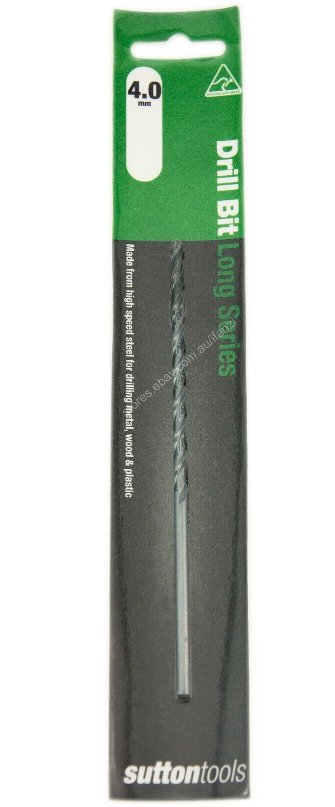 suttontools Metric HSS Long Series Drill Bits For Metal, Wood, Plastic 4mm - Double Bay Hardware