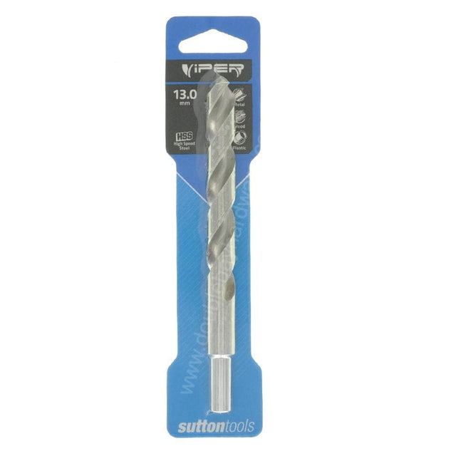 suttontools Metric HSS Viper Drill Bits For Metal, Wood, Plastic 13.0mm