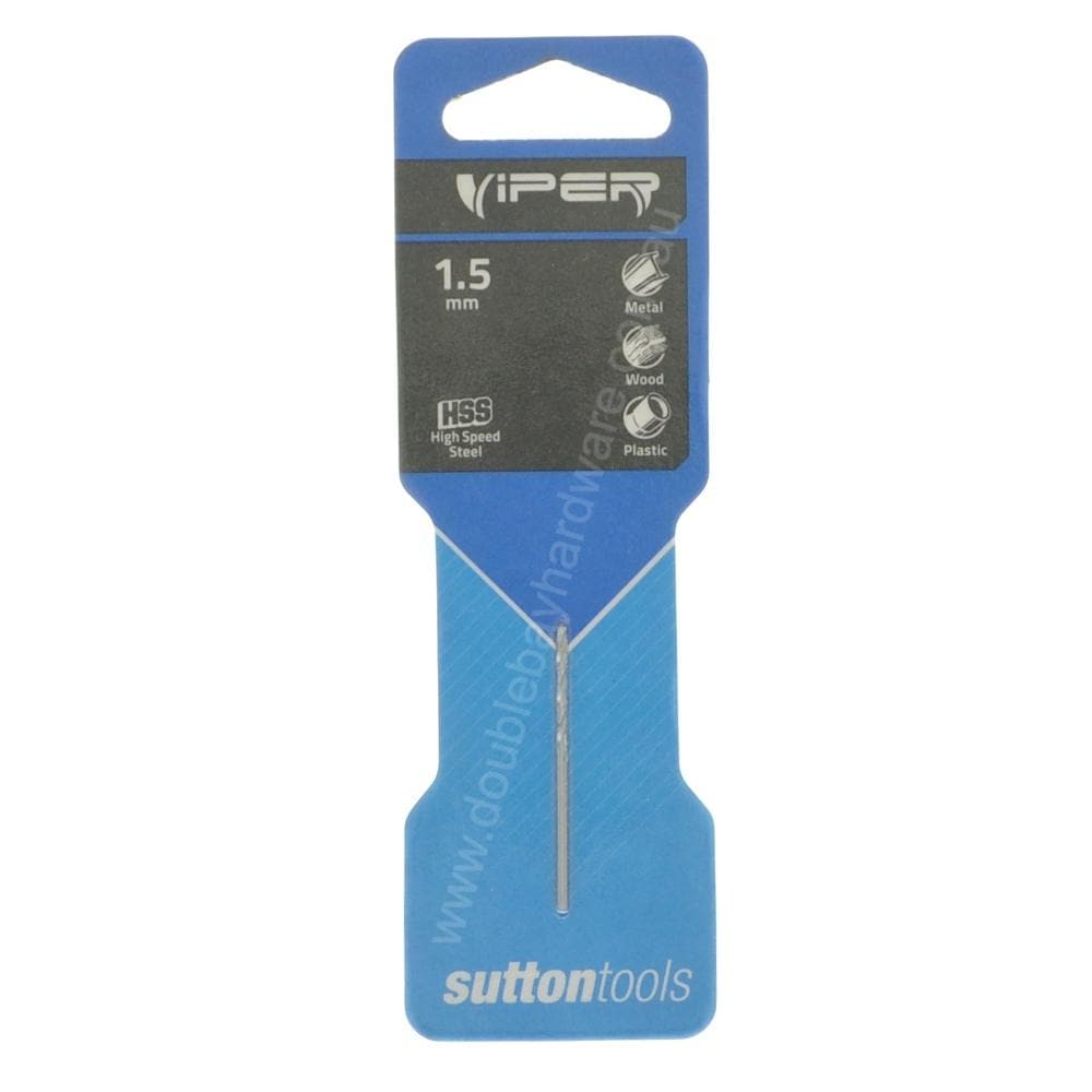suttontools Metric HSS Viper Drill Bits For Metal, Wood, Plastic 1.5mm - Double Bay Hardware