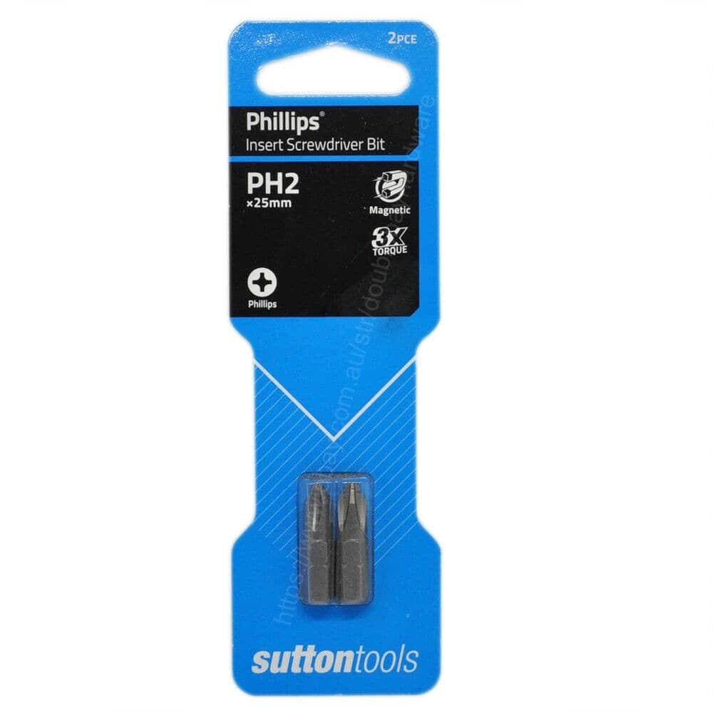 suttontools Screwdriver Insert Bit Philips #2x25mm - Double Bay Hardware