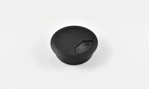 Table Desk Wire Cord Cable Grommets Hole Cover Protection Plastic Black 50mm - Double Bay Hardware