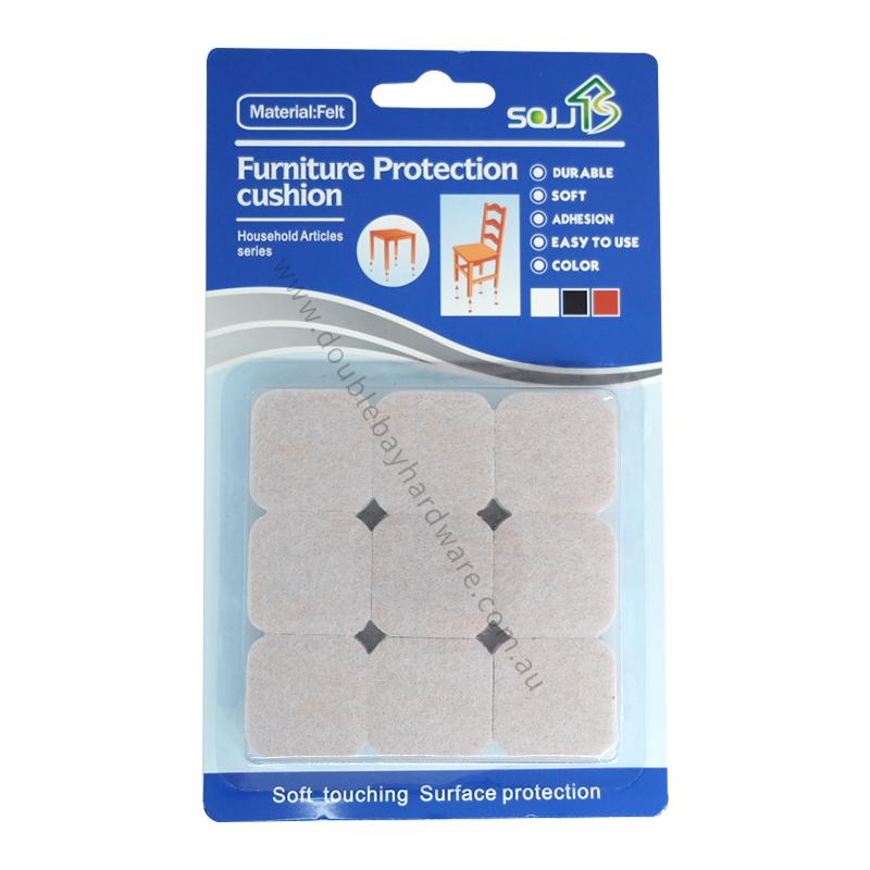 TURTLE 18 Pieces Square Furniture Protection Cushion Trimming Mat 27x27mm 2185 - Double Bay Hardware
