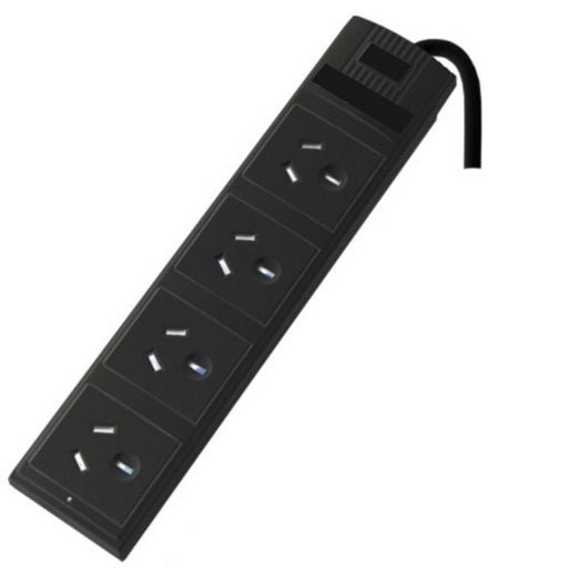 Ultracharge 4 Way Power Board Black PB40BK