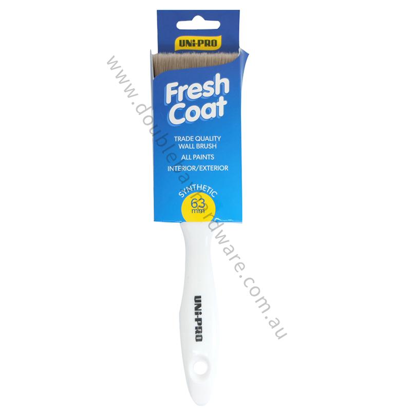 UNI-PRO Fresh Coat Synthetic Paint Brush For Interior and Exterior Use 63mm 6163 - Double Bay Hardware