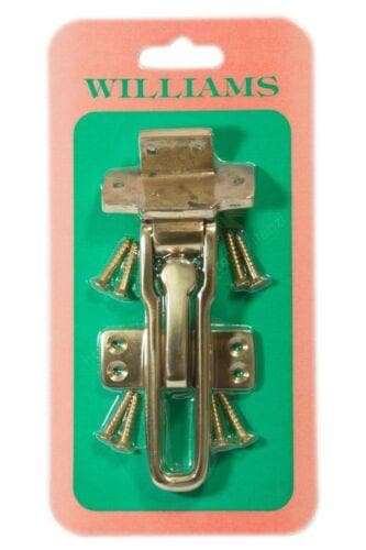 WILLIAMS Security Door Limiter Polished Brass - Double Bay Hardware