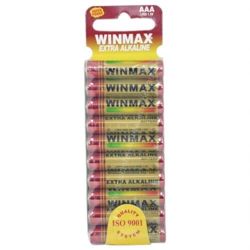 WINMAX Long Lasting Extra Alkaline Battery 1.5V AAA (10 Pcs Included) LR03 7718 - Double Bay Hardware
