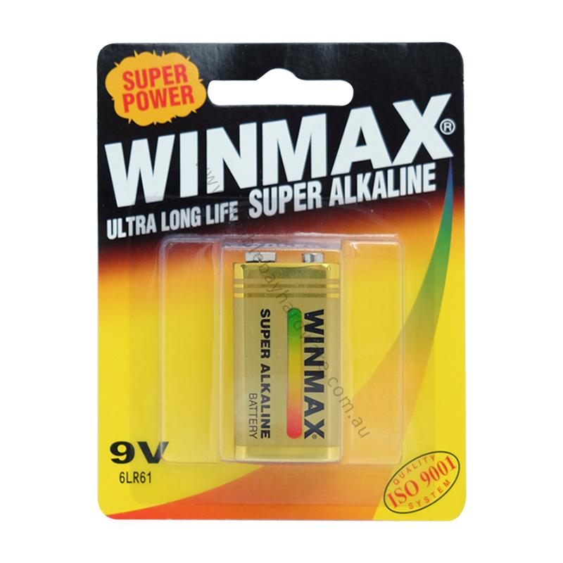 WINMAX Ultra Long Life Super Alkaline Battery 9V 6LR61 9194 - Double Bay Hardware