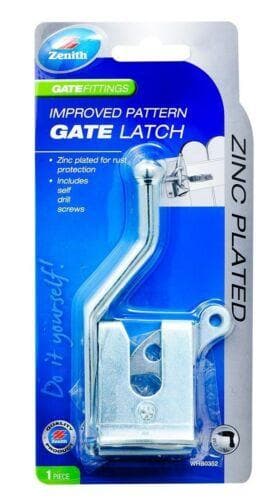 Zenith Zinc Plated Improved Pattern Gate Latch 100mm WHB0352 - Double Bay Hardware