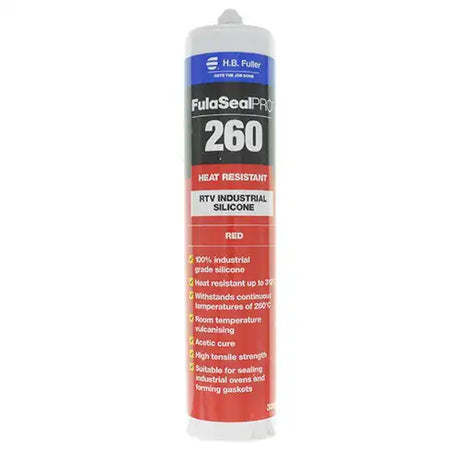 FulaSealPRO 260 Heat Resistant RTV Industrial Silicone Red