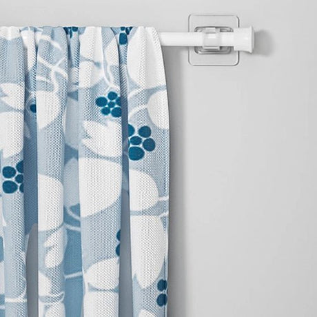 Adhesive Transparent Curtain Rod Bracket Hook 2Pcs