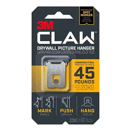 3M CLAW Drywall Picture Hanger 20Kg 3Pcs