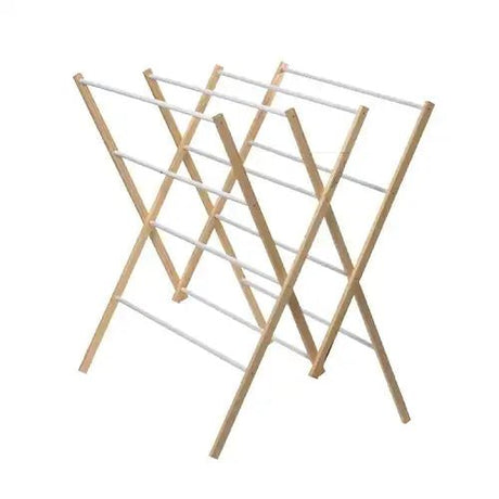 Clothes Airer Wood 12 Rail Foldable