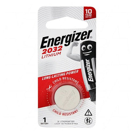 Energizer Lithium Battery 3V 235mAh CR2032 2Pcs