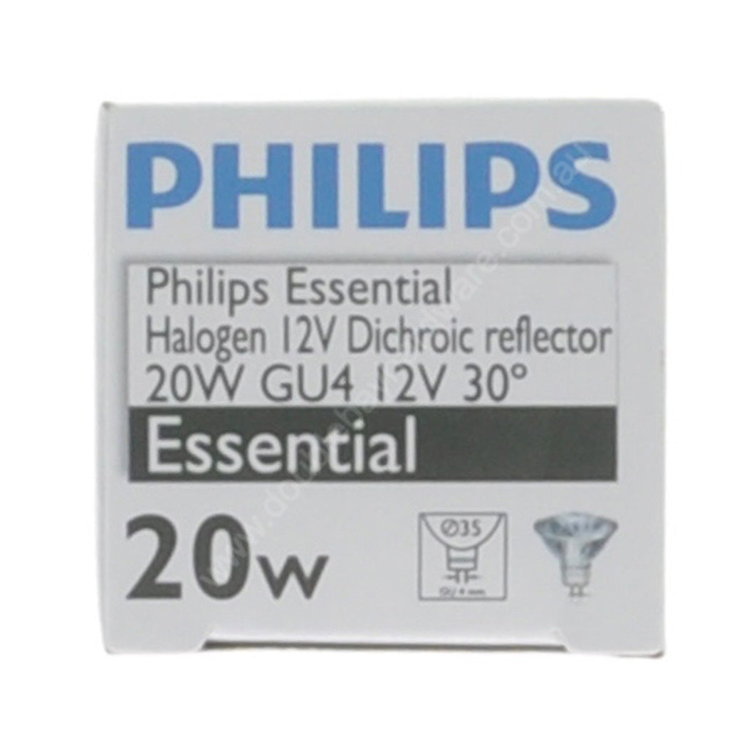 PHILIPS MR11 Essential Dichroic Halogen Light Bulb GU4 12V 20W 30° 175468