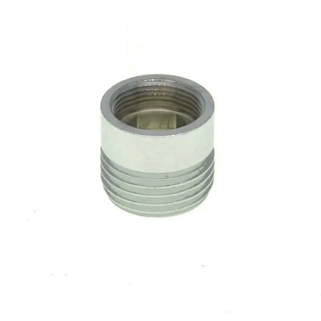 Metal pipe fitting on a white background